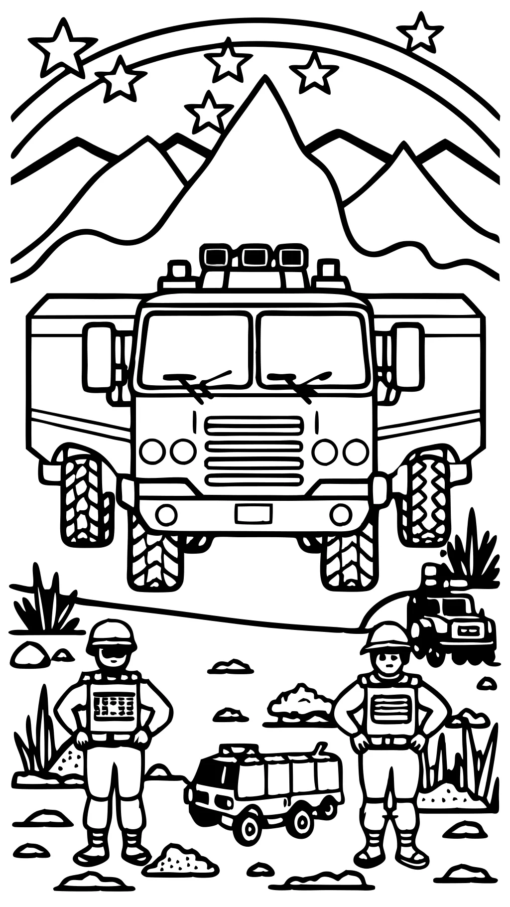 army truck coloring page